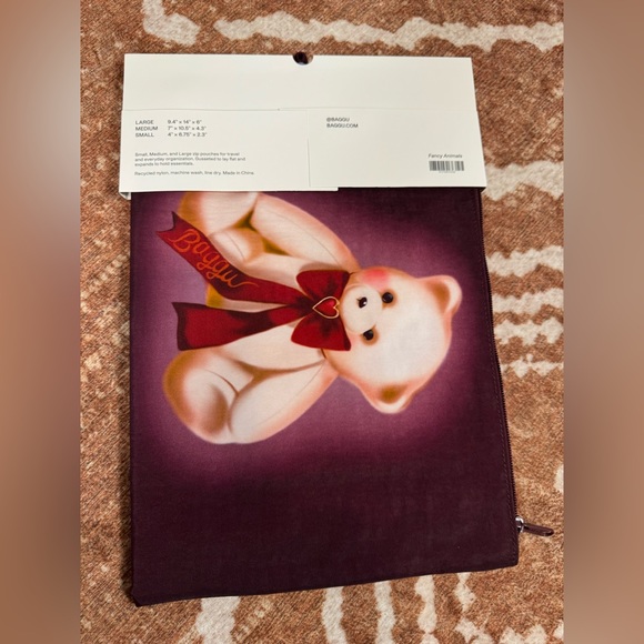 Baggu go pouch set of 3 Fancy Animals NWT - Picture 5 of 5